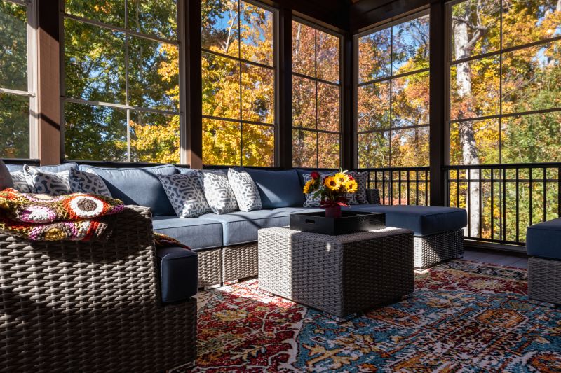 Sunroom with Seasonal Decor
